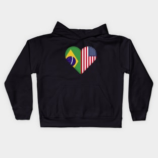 half brazilian, half american Kids Hoodie